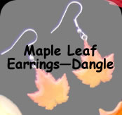Maple Leaf Earrings-Dangle