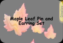 Maple Leaf Pin and Earring Set
